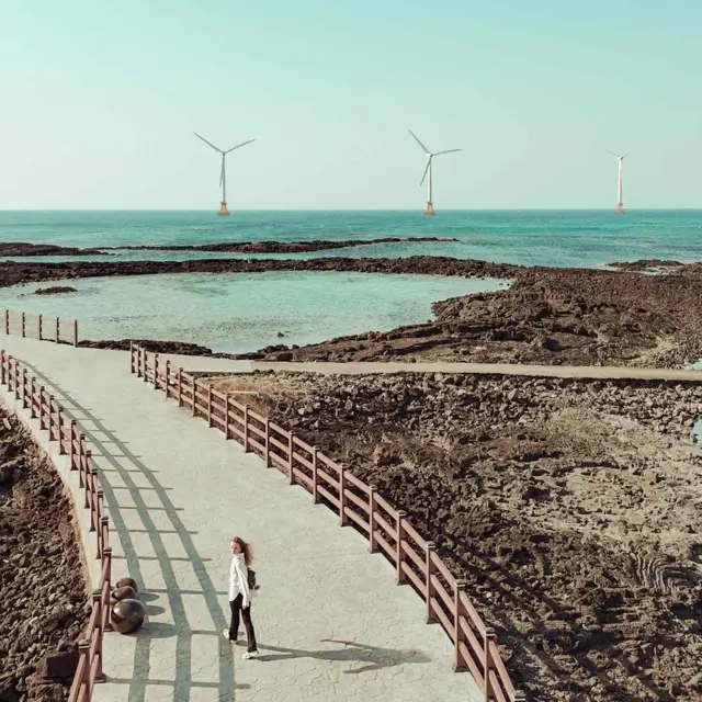 Sinchang Windmill Coastal Road, Jeju